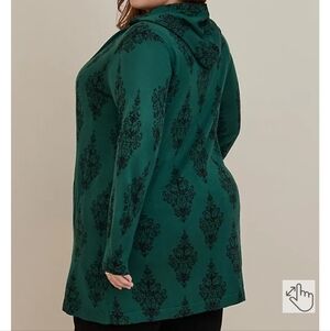 🆕️ 👻 DISNEY THE HAUNTED MANSION OPEN FRONT HOODED SWEATER - DARK GREEN